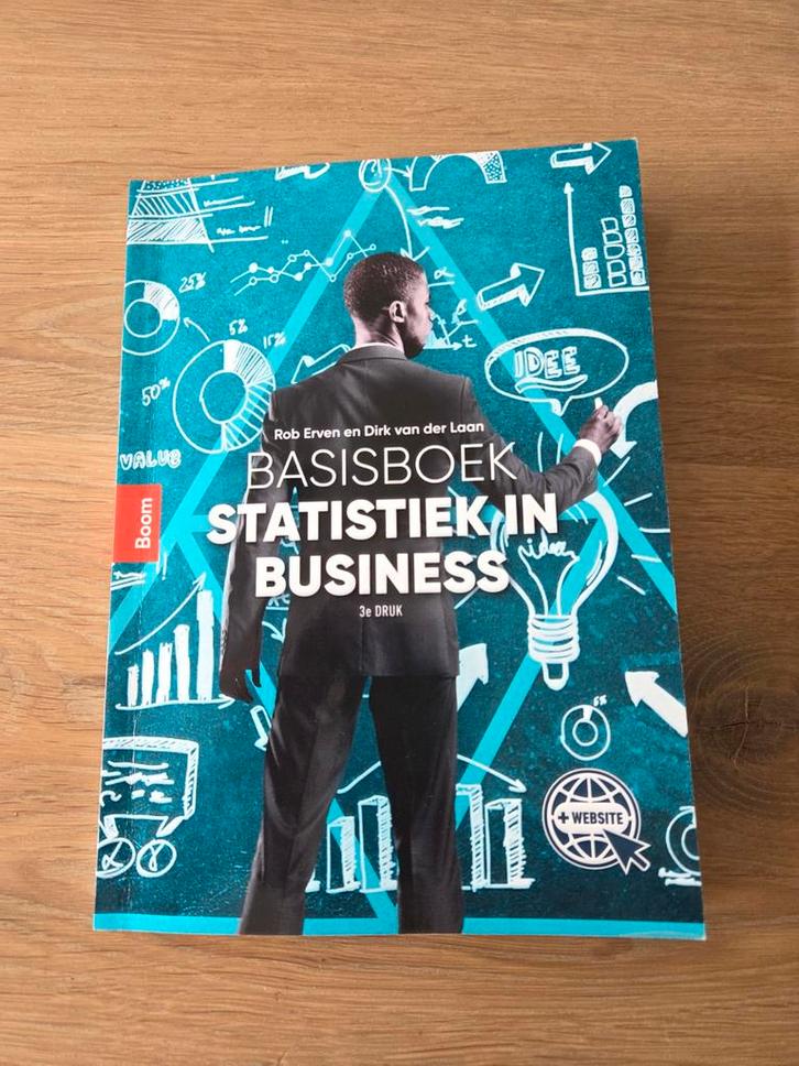 Basisboek Statistiek in Business - 3e druk, Boeken, Studieboeken en Cursussen, Zo goed als nieuw, HBO, Beta, Ophalen of Verzenden