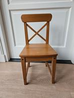 Houten ikea kinderstoel met kruis in de rugleuning, Gebruikt, Bruin, Ophalen of Verzenden, Landelijk