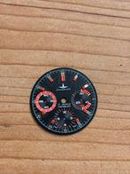 Duenga vintage chronograaf valjoux 7736 wijzerplaat dial, Ophalen of Verzenden, Zo goed als nieuw, Zwart, Android