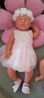 Volledig siliconen reborn baby meisje, Verzenden, Zo goed als nieuw, Babypop
