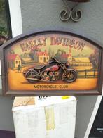 Mooi houten wandbord Harley Davidson, Ophalen of Verzenden
