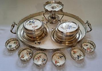 Waechtersbach Jugendstil porselein theedoos onderzetters etc beschikbaar voor biedingen