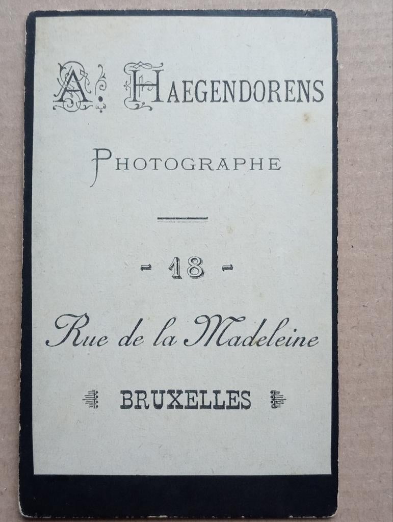 A. Haegendorens Brussel Bruxelles België ca 1900, Verzamelen, Foto's en Prenten, Verzenden, Voor 1940, Gebruikt