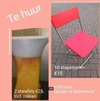 2 statafels en 10 klapstoelen te huur Barendrecht, Ophalen, Gebruikt, Verjaardag