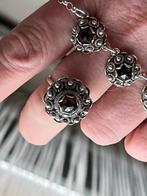 Zilveren set met granaten, Antiek en Kunst, Verzenden, Zilver