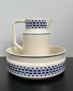 Lampetset  2-delig creme/blauw - Chodziez, Antiek en Kunst, Ophalen of Verzenden