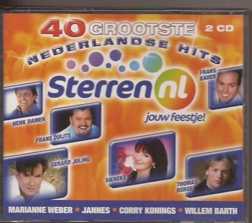 Dubbel CD 40 Grootste sterren Nederlandse hits Sterren NL, Cd's en Dvd's, Cd's | Nederlandstalig, Zo goed als nieuw, Levenslied of Smartlap