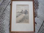 Ets Molen A.D. Linge - Peter Cox, Antiek en Kunst, Kunst | Etsen en Gravures, Ophalen of Verzenden
