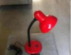 Stevige bureaulamp rood hoogte verstelbaar., Minder dan 50 cm, Overige materialen, Ophalen of Verzenden, Zo goed als nieuw