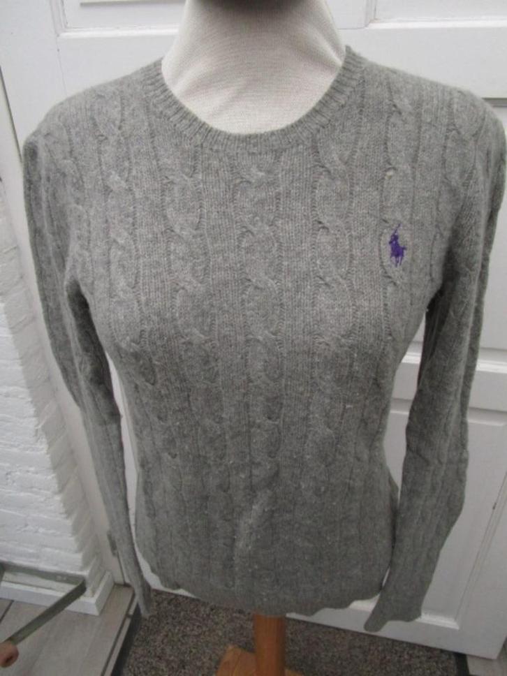 Mooi Ralph Lauren dames kabeltruitje maat S valt als M, Kleding | Dames, Truien en Vesten, Zo goed als nieuw, Maat 38/40 (M), Grijs