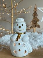 Porseleinen kerstman waxinelichtje met goud , vintage, Diversen, Kerst, Ophalen of Verzenden, Zo goed als nieuw
