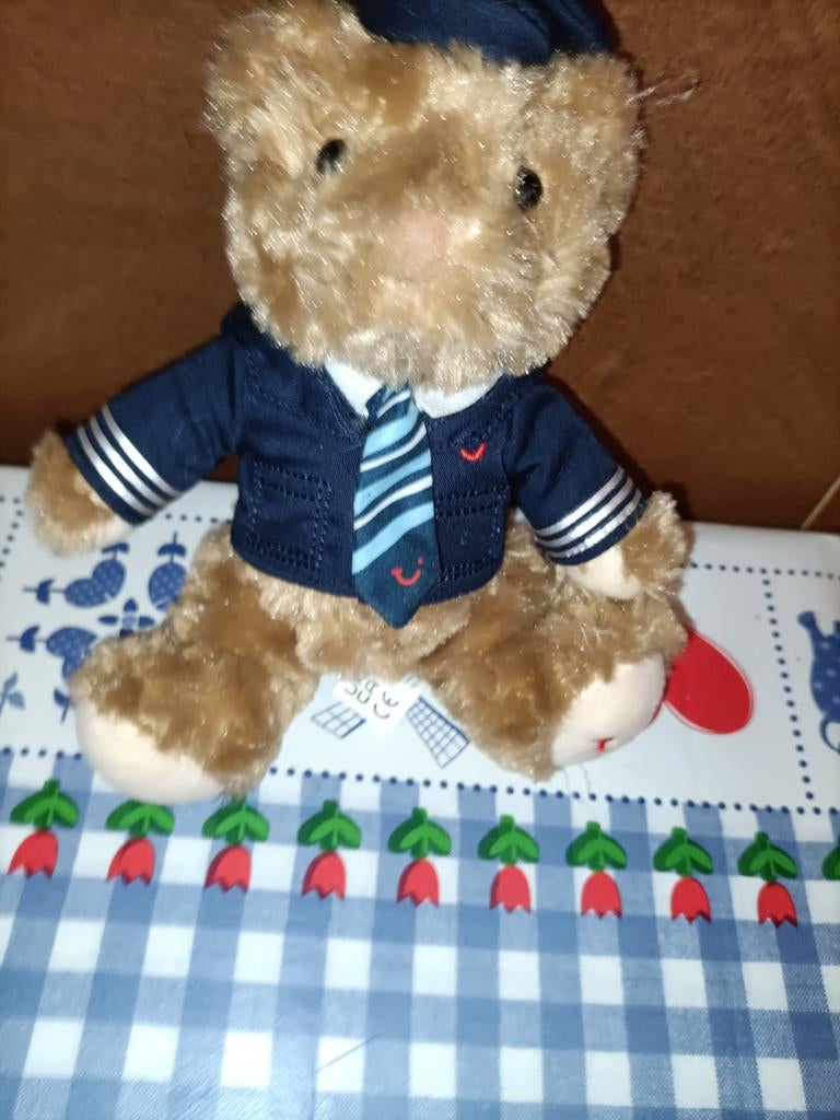 TUI piloot beer knuffel 21 cm groot, Ophalen of Verzenden, Zo goed als nieuw, Stoffen beer, Overige merken