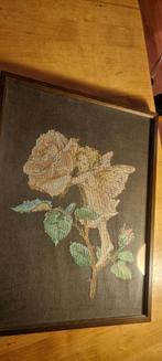 Vintage Borduurwerk Roos - Bloemen Kinderen Serie, Ophalen of Verzenden, Overige typen