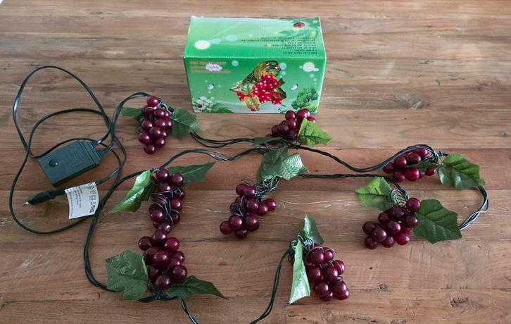 druiventrossen verlichting 250 cm, 128 leds met 8 standen,m, Huis en Inrichting, Woonaccessoires | Kunstplanten en Kunstbloemen