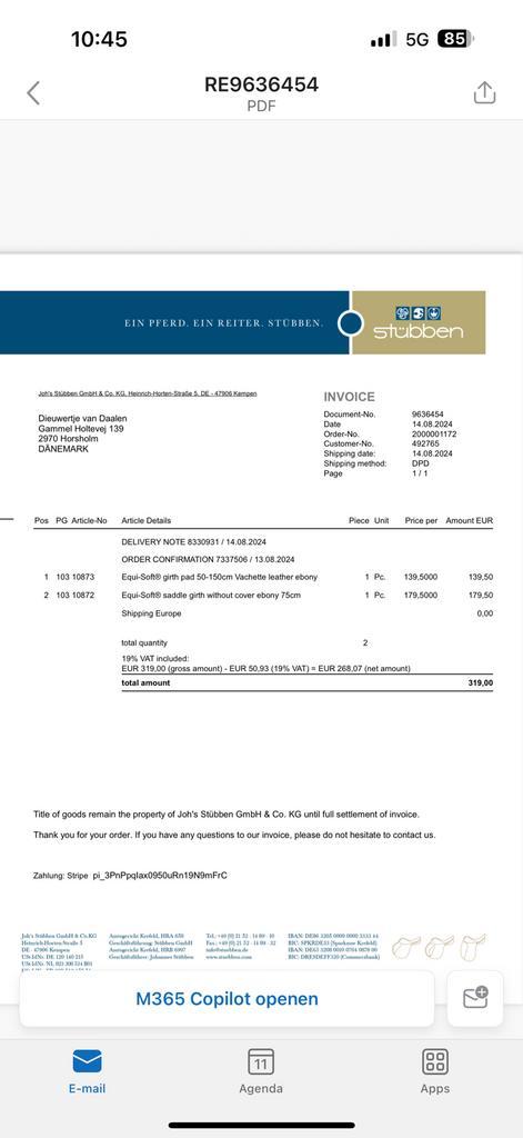 Stubben equisoft singel, bruin 75 cm, Dieren en Toebehoren, Paarden en Pony's | Hoofdstellen en Tuigage, Zo goed als nieuw, Dressuur