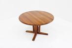 Vintage Dyrlund ronde uitschuifbare eettafel massief teak, Ophalen, Gebruikt, Rond, Vijf personen of meer