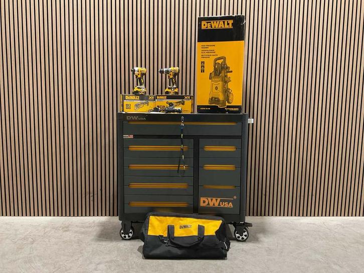DeWALT Gereedschapswagen hogedrukreiniger accu gereedschap‼️, Doe-het-zelf en Verbouw, Gereedschapskisten, Nieuw, Gevuld, Ophalen