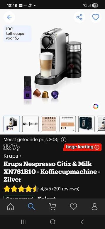 Krups Citiz & Milk nespresso koffiezetapparaat  zgan beschikbaar voor biedingen