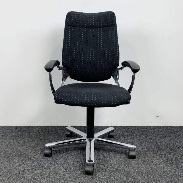 Girsberger Directiestoel Zwarte Stof 23032, Huis en Inrichting, Bureaustoelen, Gebruikt, Bureaustoel, Zwart, Ophalen