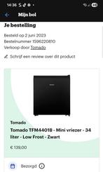 Mini vriezer van Tomado zwart ZGAN, Witgoed en Apparatuur, Vriezers en Diepvrieskisten, Ophalen of Verzenden, Zo goed als nieuw