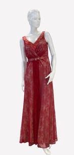 sale galajurk avondjurk rood met beige maat 34, 36, Kleding | Dames, Ophalen of Verzenden, Rood, Galajurk