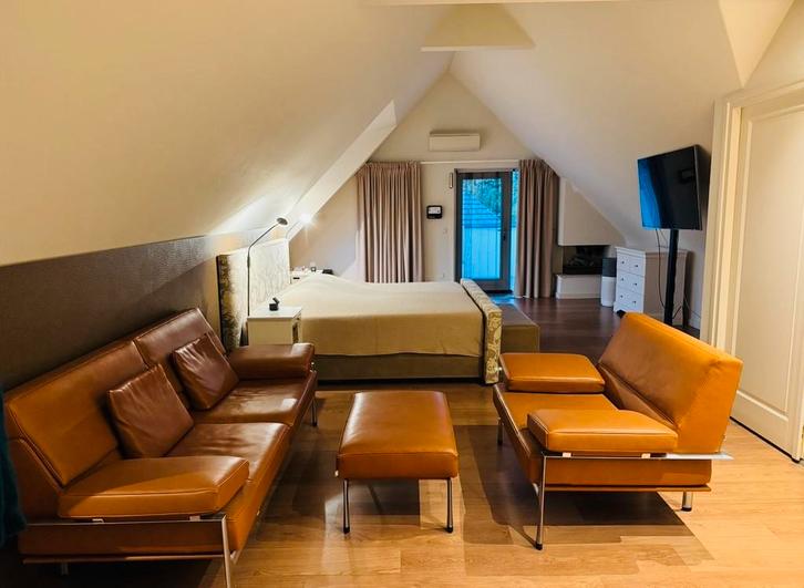 JORI compleet 3 delig bankstel set cognac kleur, Huis en Inrichting, Banken | Complete zithoeken, Zo goed als nieuw, Ophalen of Verzenden