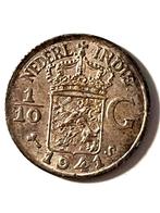 1/10 Gulden – Nederlands Indie 1941, Postzegels en Munten, Munten | Nederland, Verzenden, Zilver, 10 cent, Koningin Wilhelmina