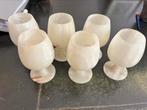 Laatste kans / 6 handgesneden onyx wijnglazen, Ophalen of Verzenden