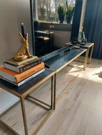 Lumz tv meubel/ tafel set zwart marmer met goud, Huis en Inrichting, Tafels | Sidetables, Zo goed als nieuw, Ophalen
