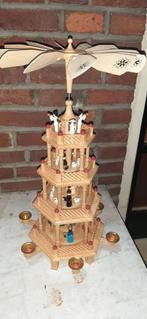 KERST PYRAMIDE DECORATIE DUITSLAND HOUT EN 56 cm.hoogte., Diversen, Ophalen, Gebruikt