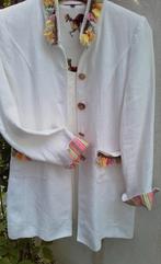 MAIDEN LANE, COLBERT, MT 36, WIT LINNEN, PASTEL KLEUREN., Kleding | Dames, Jasjes, Kostuums en Pakken, Verzenden, Wit, MAIDEN LANE