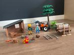 Playmobil (6814) Houthakker met tractor, zgan, Ophalen of Verzenden, Zo goed als nieuw, Complete set