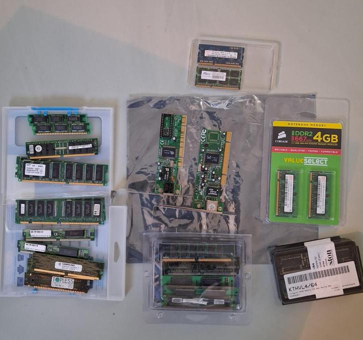 RAM / Geheugen bank / NIC, Computers en Software, RAM geheugen, Gebruikt, Desktop, DDR2, Ophalen