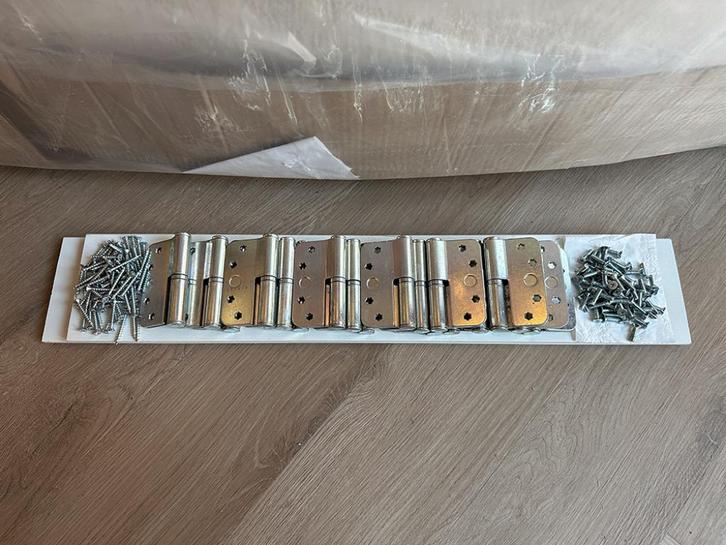 Scharnierenset BSW 807 89x89x3 (gegalvaniseerd), Doe-het-zelf en Verbouw, Hang- en Sluitwerk, Gebruikt, Scharnier, IJzer, Ophalen