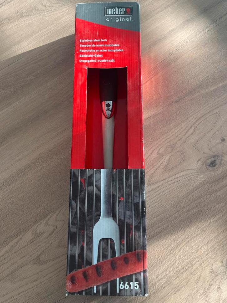 Weber RVS BBQ Vork - Nieuw in doos!, Tuin en Terras, Barbecue-accessoires, Nieuw, Ophalen of Verzenden