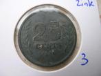 Kwartje 1941 zink (nr 3), Postzegels en Munten, Munten | Nederland, Ophalen of Verzenden, Koningin Wilhelmina, 25 cent, Losse munt