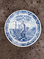 Delftsblauw porseleinen wandbord van de Staatsmijn Maurits, Antiek en Kunst, Ophalen of Verzenden