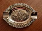 Verzilverde vintage asbak met 'Nachtwacht' van Rembrandt, Verzenden, Gebruikt, Asbak