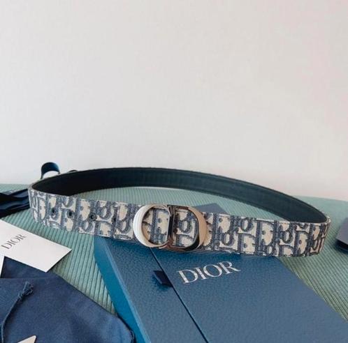 De Dior Riem Oblique, Kleding | Heren, Riemen en Ceinturen, Zo goed als nieuw, Minder dan 95 cm, Zwart, Ophalen of Verzenden
