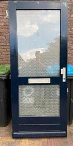 Voordeur met glas en brievenbus, Gebruikt, 80 tot 100 cm, Ophalen of Verzenden, 200 tot 215 cm