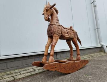 Hobbelpaard Handgemaakt Hardhout XL beschikbaar voor biedingen