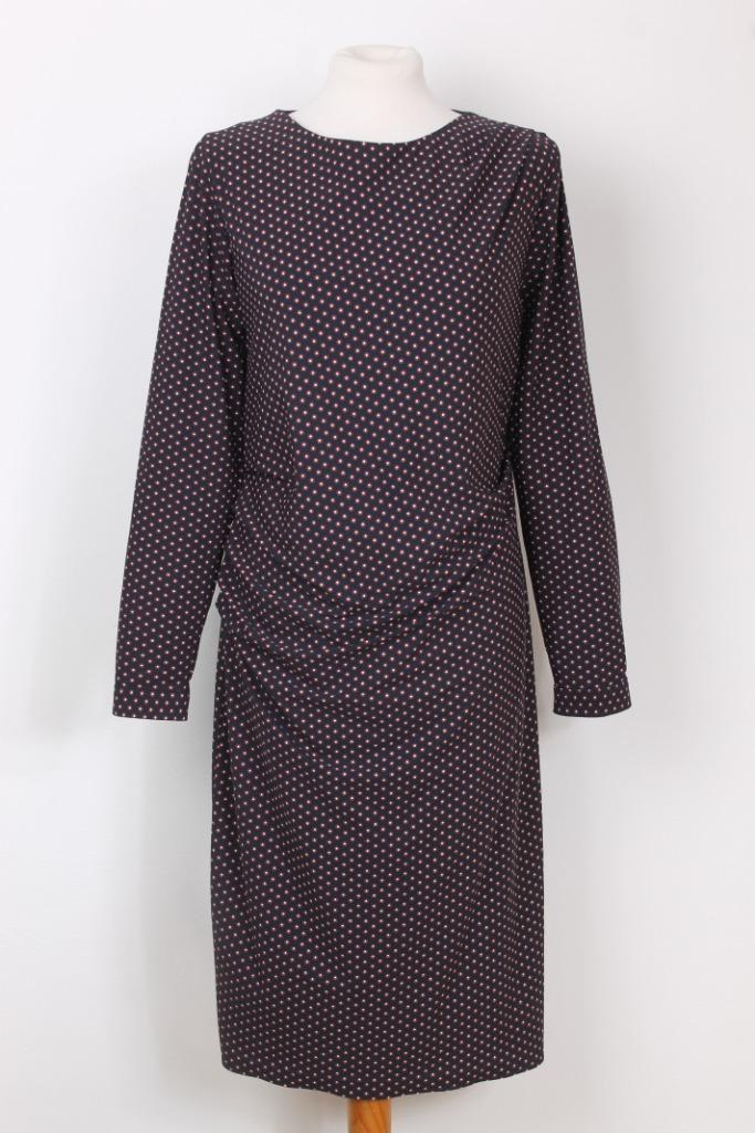 Travel! Geplooide jurk van Purdey maat 42, Kleding | Dames, Jurken, Zo goed als nieuw, Maat 42/44 (L), Blauw, Knielengte, Verzenden