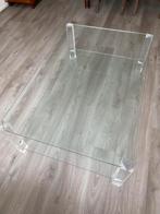 Glazen salontafel (122x82 cm), Huis en Inrichting, Tafels | Salontafels, Ophalen, Gebruikt, 100 tot 150 cm, 50 tot 100 cm