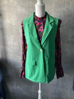 Mooie groene gilet/lange blazer zonder mouwen maat 38, Maat 38/40 (M), Ladies fashion, Ophalen of Verzenden, Zo goed als nieuw