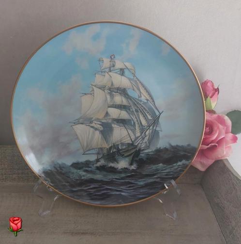 Wandbord Thermopylae zeilschip Franklin Porcelain 23 cm, Huis en Inrichting, Woonaccessoires | Wanddecoraties, Zo goed als nieuw