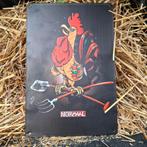 Beroemde Normaal Haan Metalen wandplaat, Ophalen of Verzenden, Zo goed als nieuw, Poster, Artwork of Schilderij