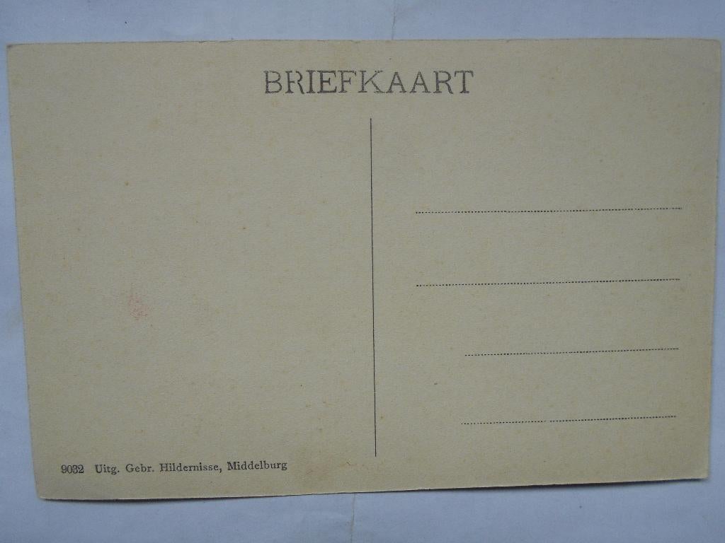 Koudekerke Slot Ter Hooge de achterzijde zeer oud Koudekerke, Verzamelen, Ansichtkaarten | Nederland, Ophalen of Verzenden, Voor 1920