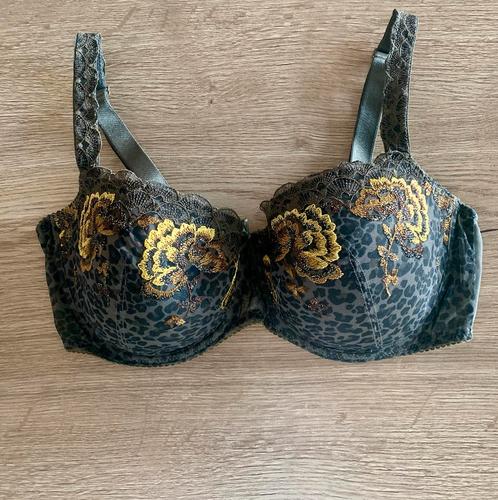 Prima donna 85D voorgevormd groen goud gele borduur, Kleding | Dames, Ondergoed en Lingerie, BH, Groen, Verzenden