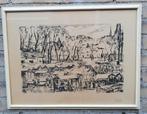 Jean Nies Eindhoven. F. v. Eedenplein, Markt 1955. Litho., Antiek en Kunst, Kunst | Litho's en Zeefdrukken, Ophalen