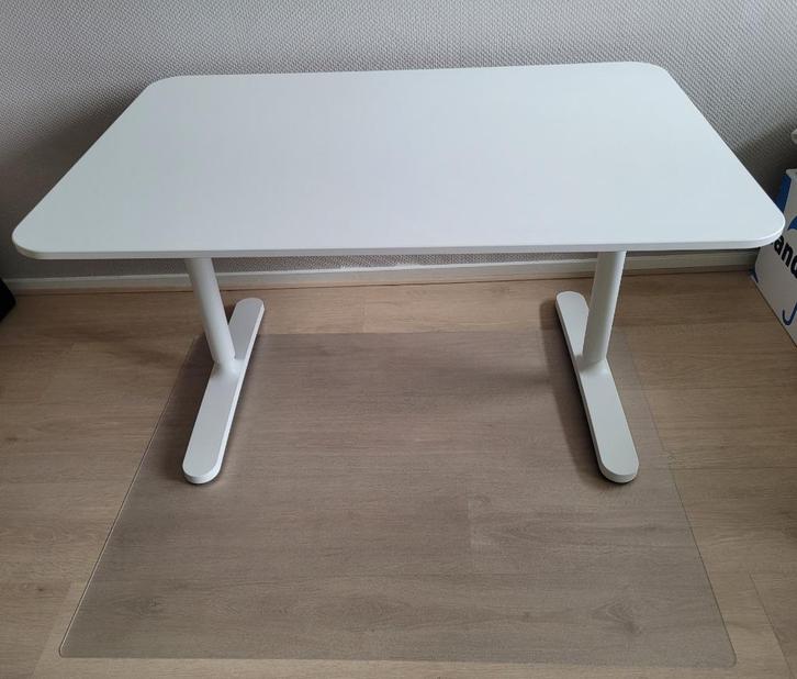 Bureau wit / IKEA BEKANT 120x80cm, Huis en Inrichting, Bureaus, Zo goed als nieuw, Bureau, In hoogte verstelbaar, Ophalen
